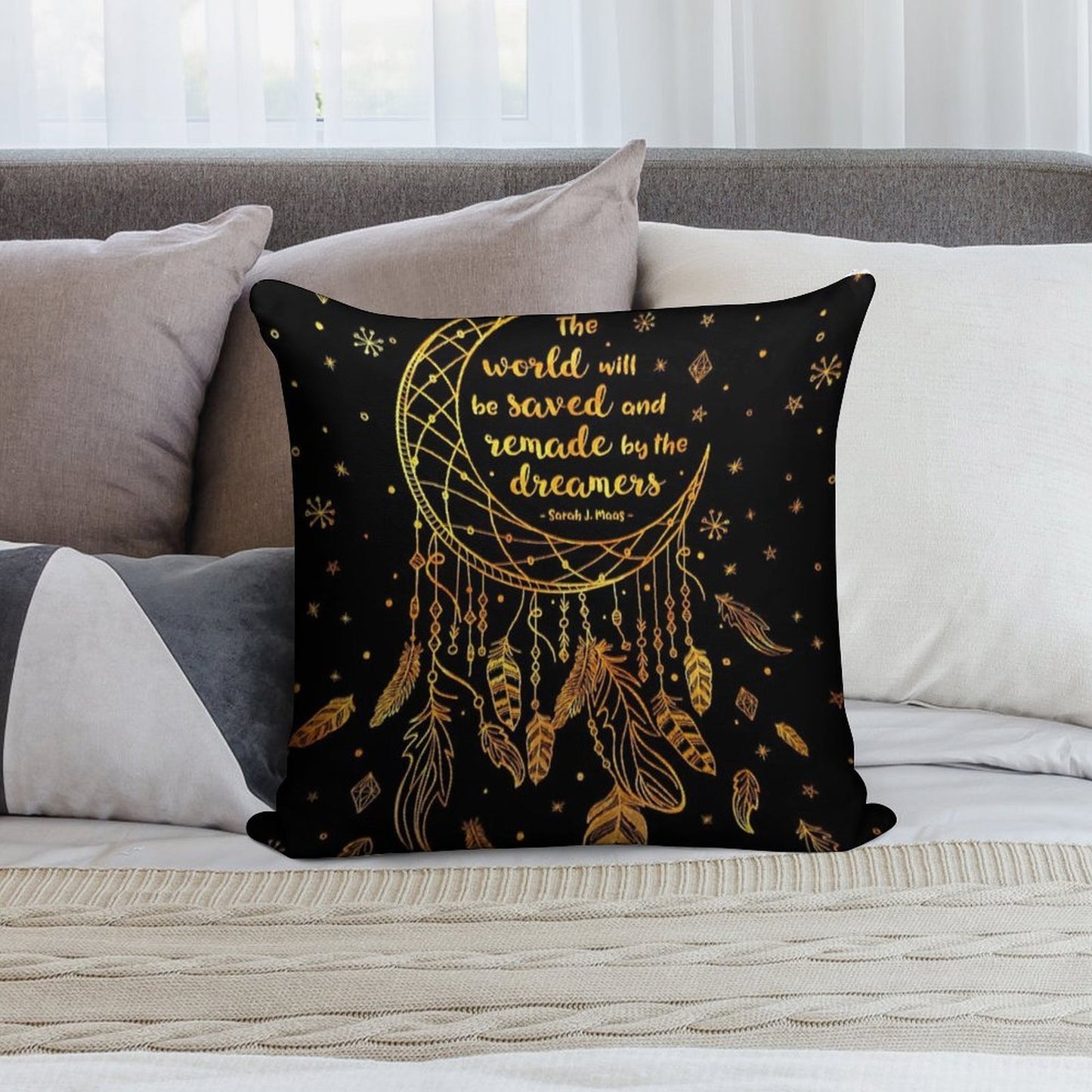 Saved And Remade - Gold Soft Skin-Friendly Throw Pillow