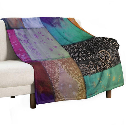 Afrikan Batik Patchwork I All-season Throw Blanket