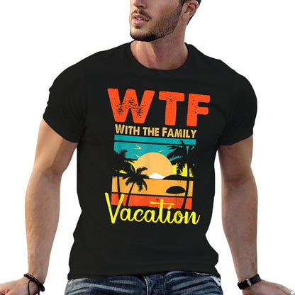 Sunset Retro Vintage WTF With The Family Vacation Matching  Classic T-Shirt