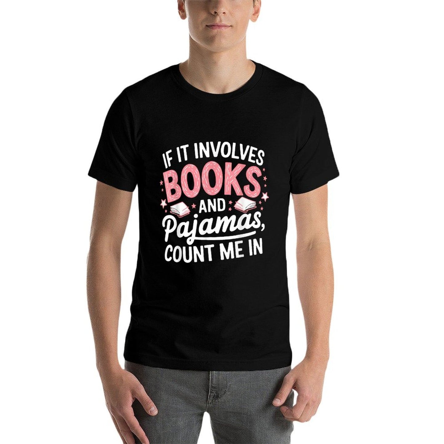 Book  Pajamas Humorous Book Lover Funny Reading Bedtime  Lightweight T-Shirt