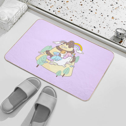 Bubu The Guinea Pig, Unicorn  Eco-Friendly Bath Mat