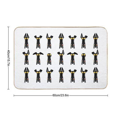 Greyhound Semaphore White  Fade-Resistant Bath Mat
