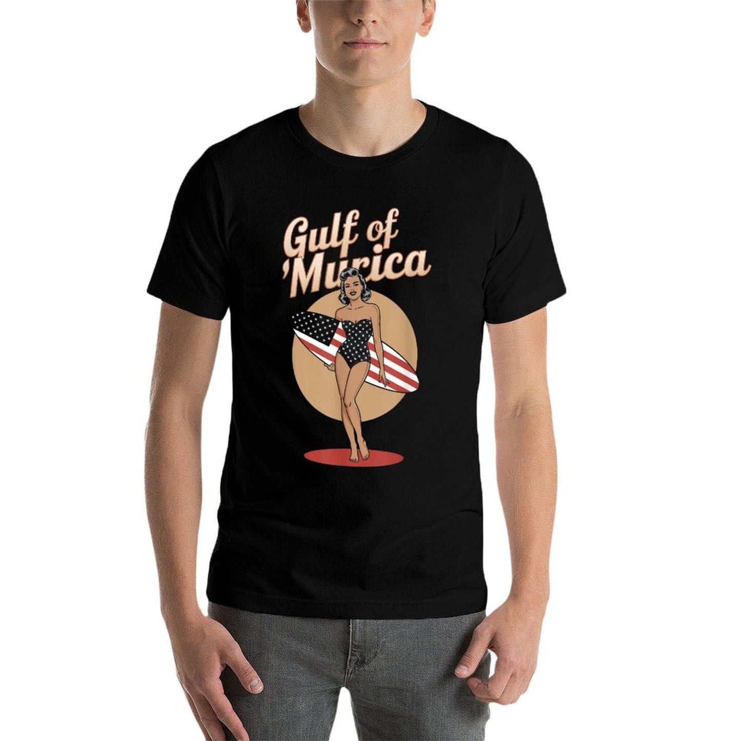 Vintage Gulf of Murica 2025 Funny Patriotic American Pride  Eco-friendly Material T-Shirt
