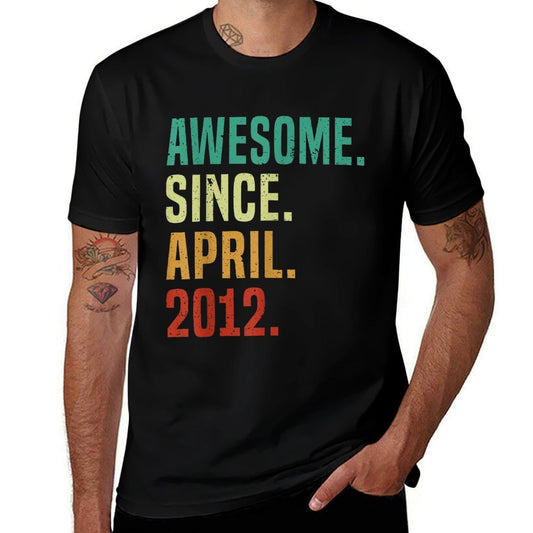 13 Years Old Awesome Since April 2012 13th Birthday  Soft T-Shirt