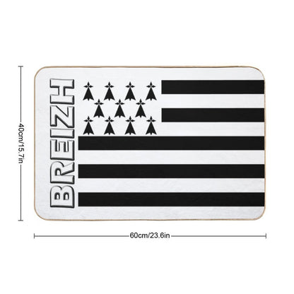 BZH - Breizh - Bretagne - Brittany France Durable Bath Mat
