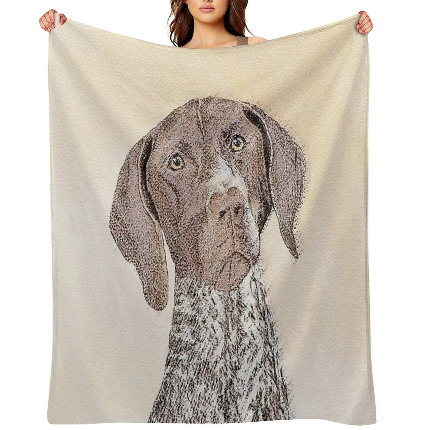 German Shorthaired Pointer Wrinkle-free Throw Blanket