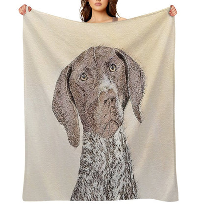 German Shorthaired Pointer Wrinkle-free Throw Blanket