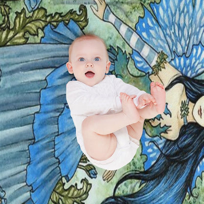 The Blue Wood Anti-pilling Throw Blanket