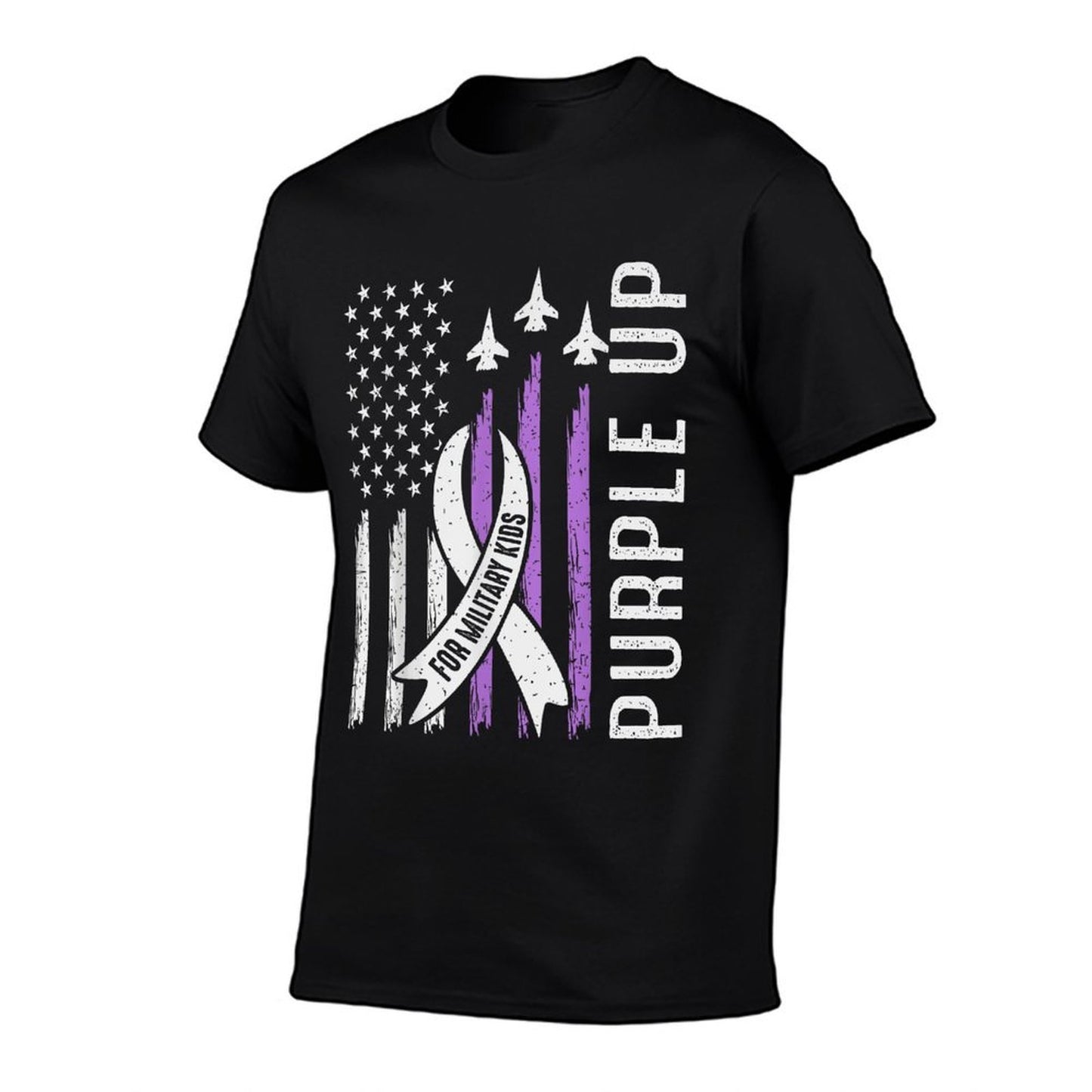 Purple Up for Military Kids Month Child Force Flag US Boys  Lightweight T-Shirt