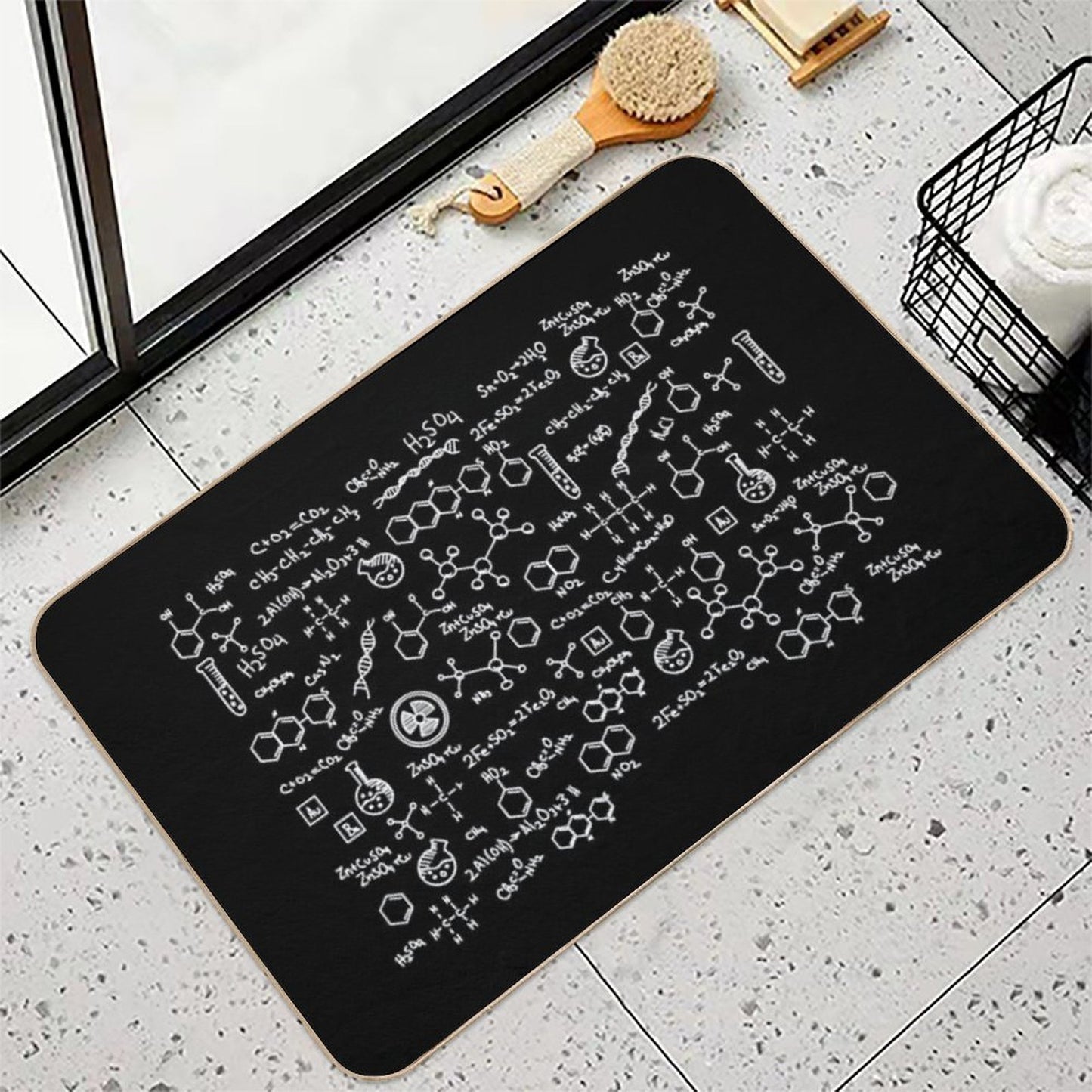 Science Chemistry Pattern  Long-Lasting Bath Mat