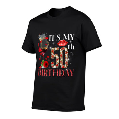 Womens Its My 50th Birthday 50 Years Old Gifts 50th Birthday Queen  Durable T-Shirt
