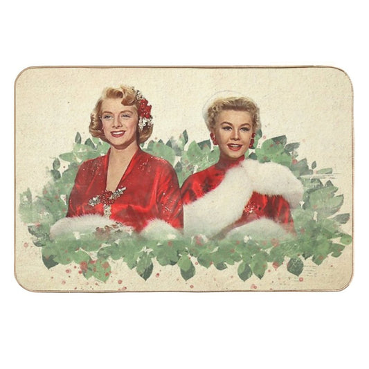 Sisters - A Merry White Christmas  Dirt-Trapping Bath Mat