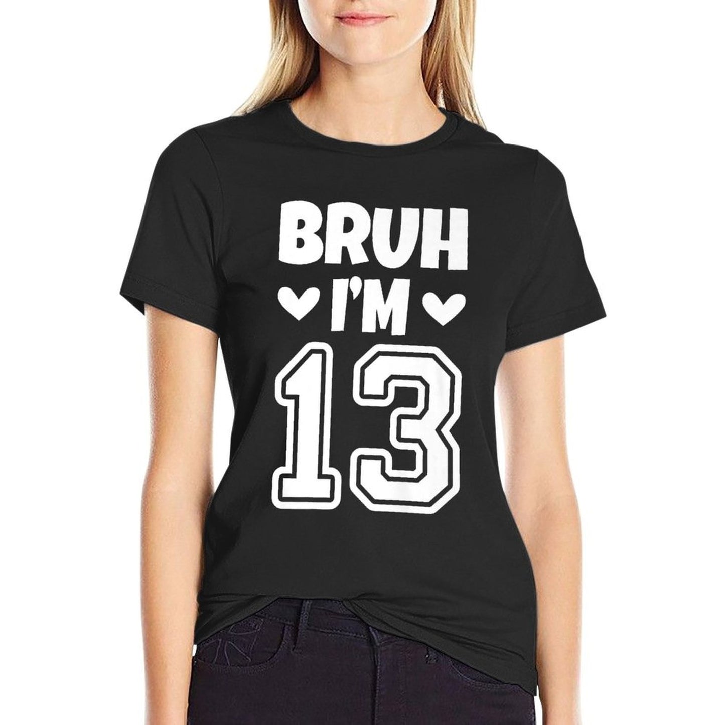 Bruh Im 13 Thirteen Year Old Boy Birthday for Boys Girls Premium  Moisture-wicking T-Shirt