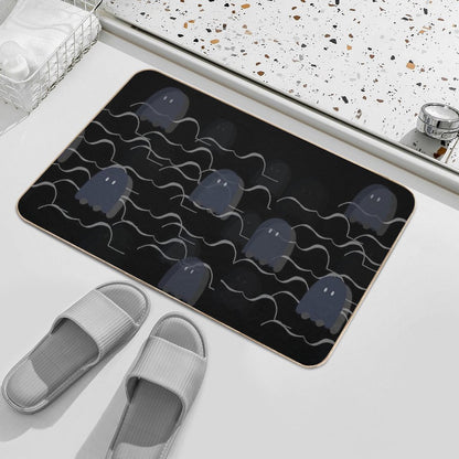 Scary Ghosts.  Stain-Proof Bath Mat