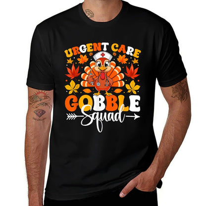 Urgent Care Nurse Gobble Squad Funny Thanksgiving Doctor  Polyester Blend T-Shirt