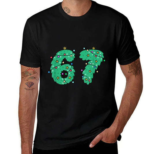 67 Christmas - Funny Christmas 67n Meme 6 7 Christmas  Trendy Pattern T-Shirt