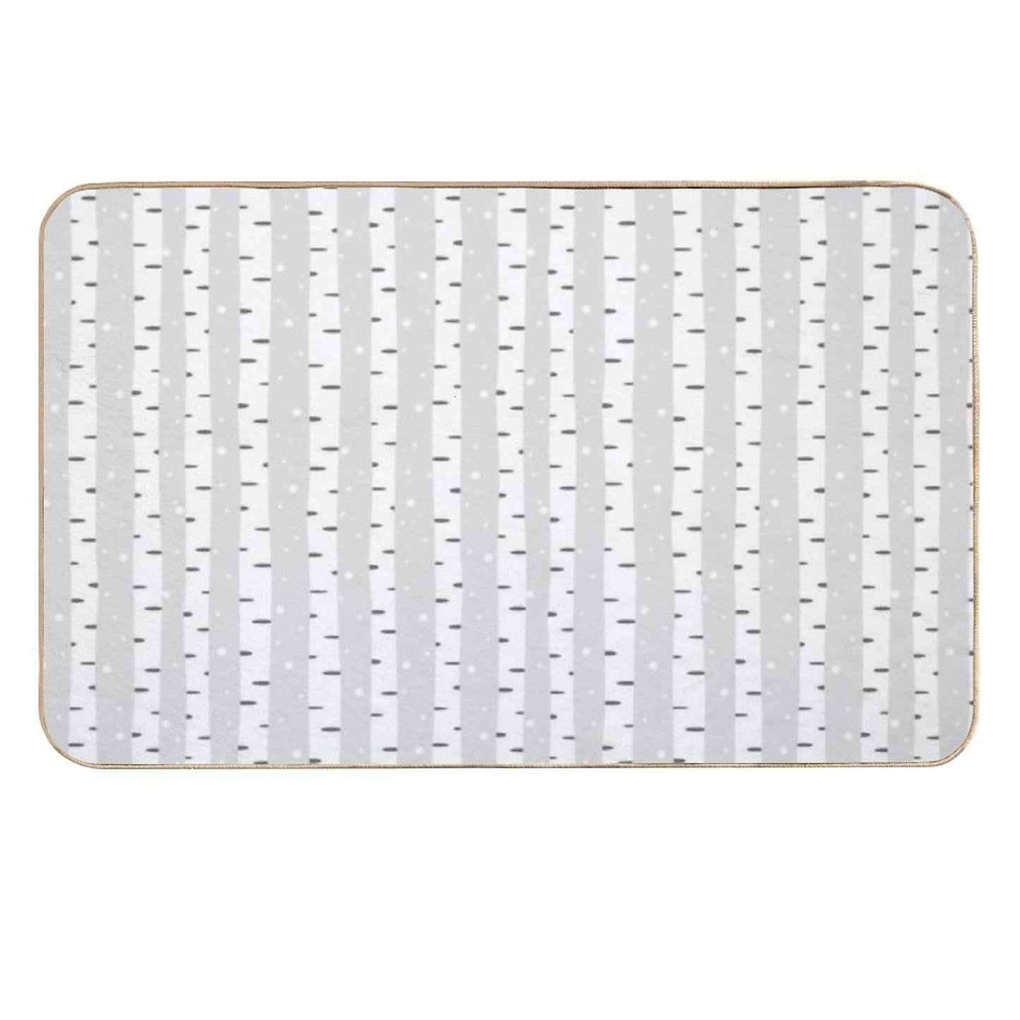 Winter Jungle Trees Pattern  Anti-Trip Bath Mat