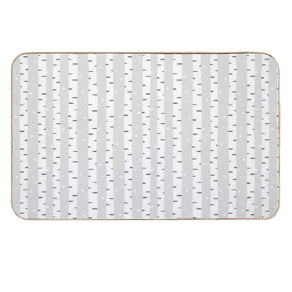Winter Jungle Trees Pattern  Anti-Trip Bath Mat