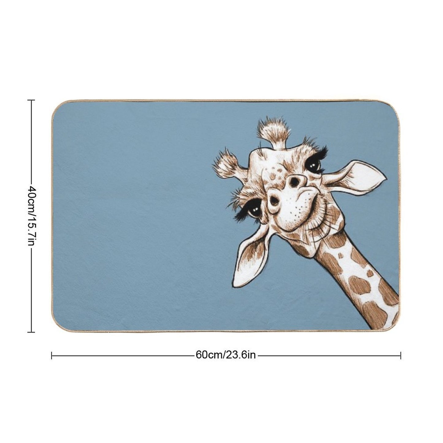 Sketch Giraffe Art  Slip-Resistant Bath Mat