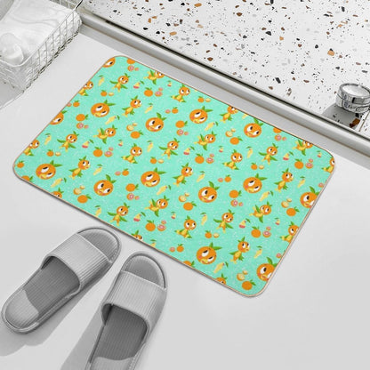 Orange Bird with Dole Whip  Repositionable Bath Mat