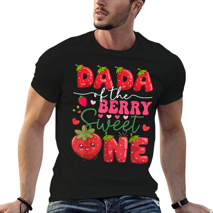 Dada Of The Berry Sweet One Strawberry 1St Birthday  Relaxed-fit T-Shirt