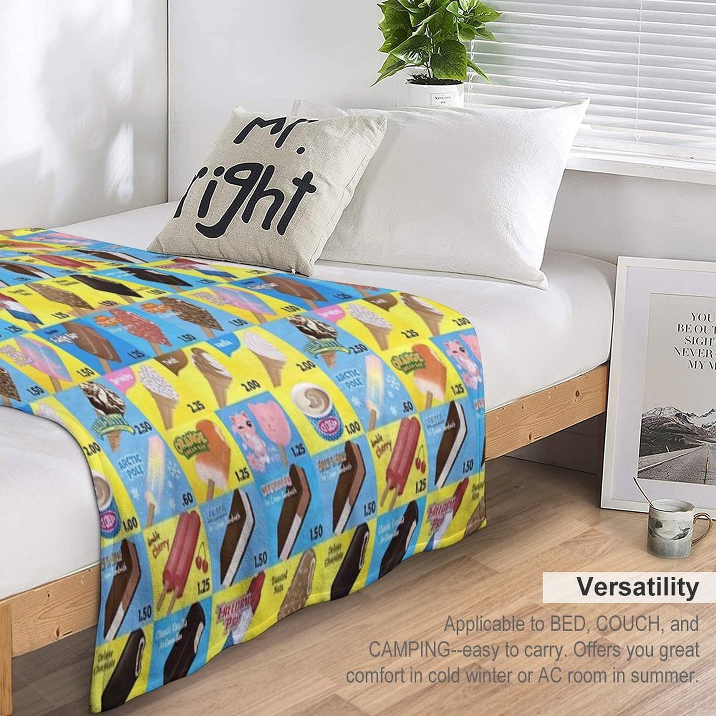 Ice Cream Truck Menu Comfort Throw Blanket