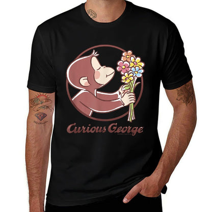 Curious George Flower Bouquet Poster  Soft T-Shirt