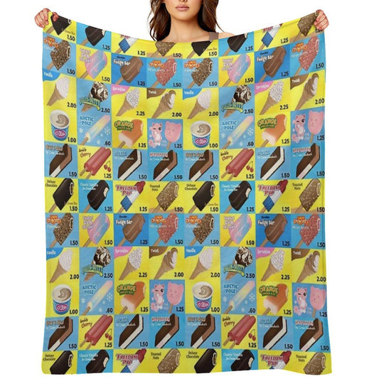 Ice Cream Truck Menu Comfort Throw Blanket