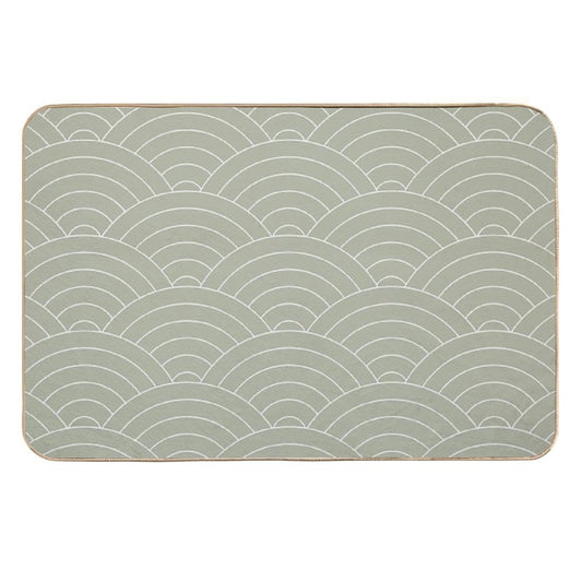 Waves (Linen Sage)  High-Traffic Bath Mat