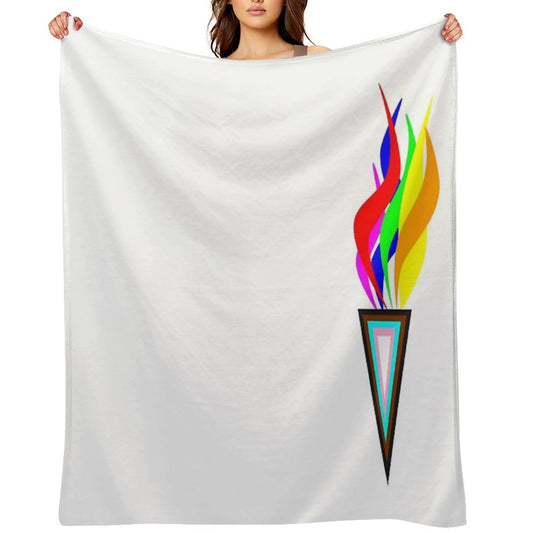 Flaming Pride - Resistance Travel-friendly Throw Blanket