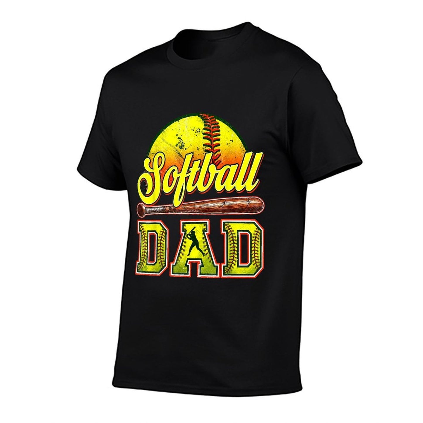 Retro Softball Dad Game Day Dad Fathers Day  Moisture-wicking T-Shirt