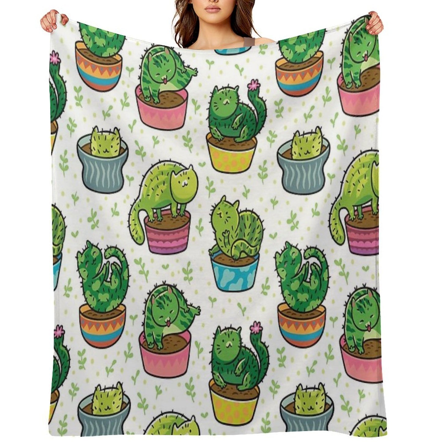 Catcus Lightweight Throw Blanket