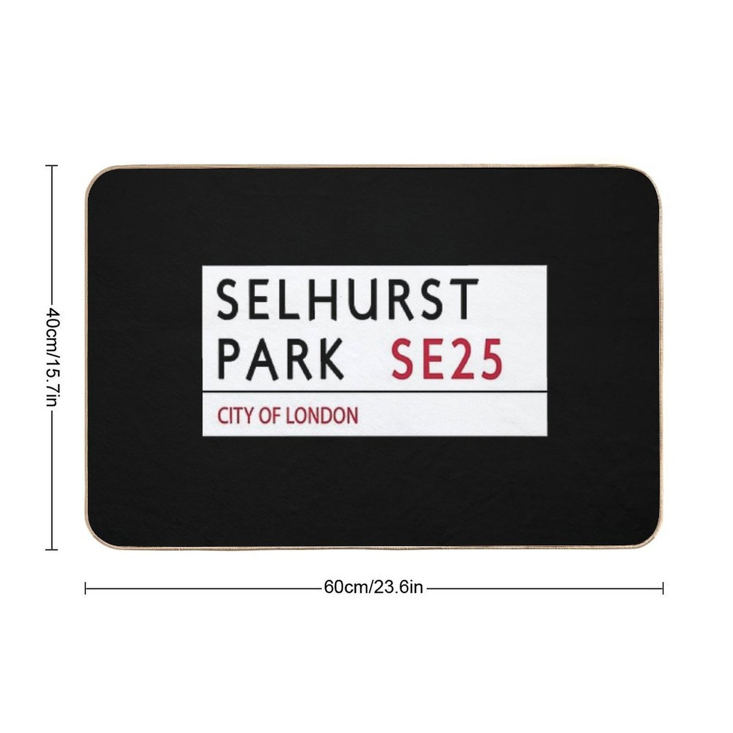 Selhurst Park Road Sign  Odorless Bath Mat