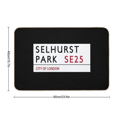 Selhurst Park Road Sign  Odorless Bath Mat