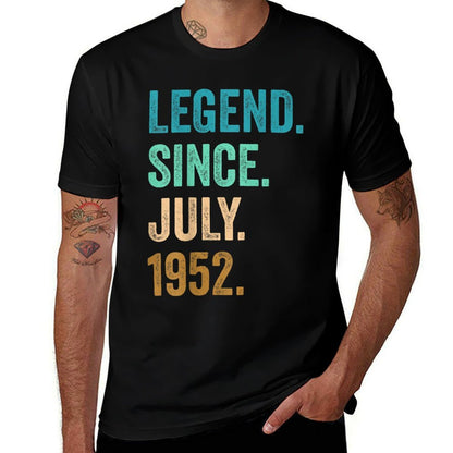 70 Years Old Legend Since July 1952 70th Birthday  Durable T-Shirt