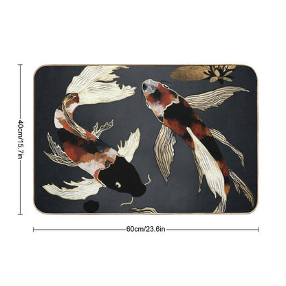Metallic Koi IV Durable Bath Mat