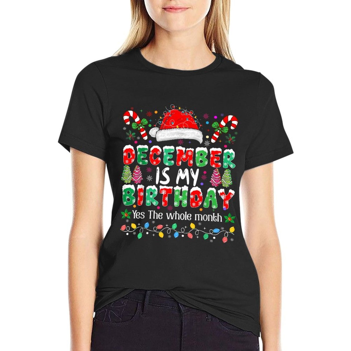 Christmas December Birthday Funny December Is My Birthday  Moisture-wicking T-Shirt