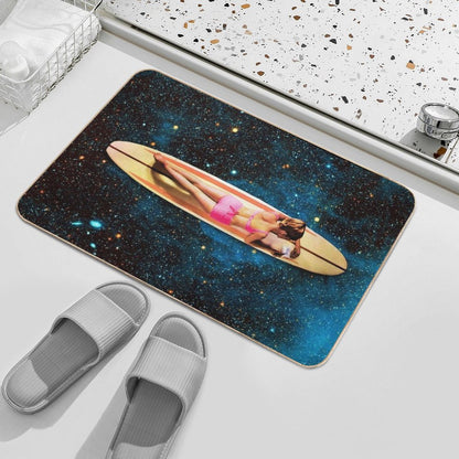 Pleiadian Surfer  Slip-Resistant Bath Mat