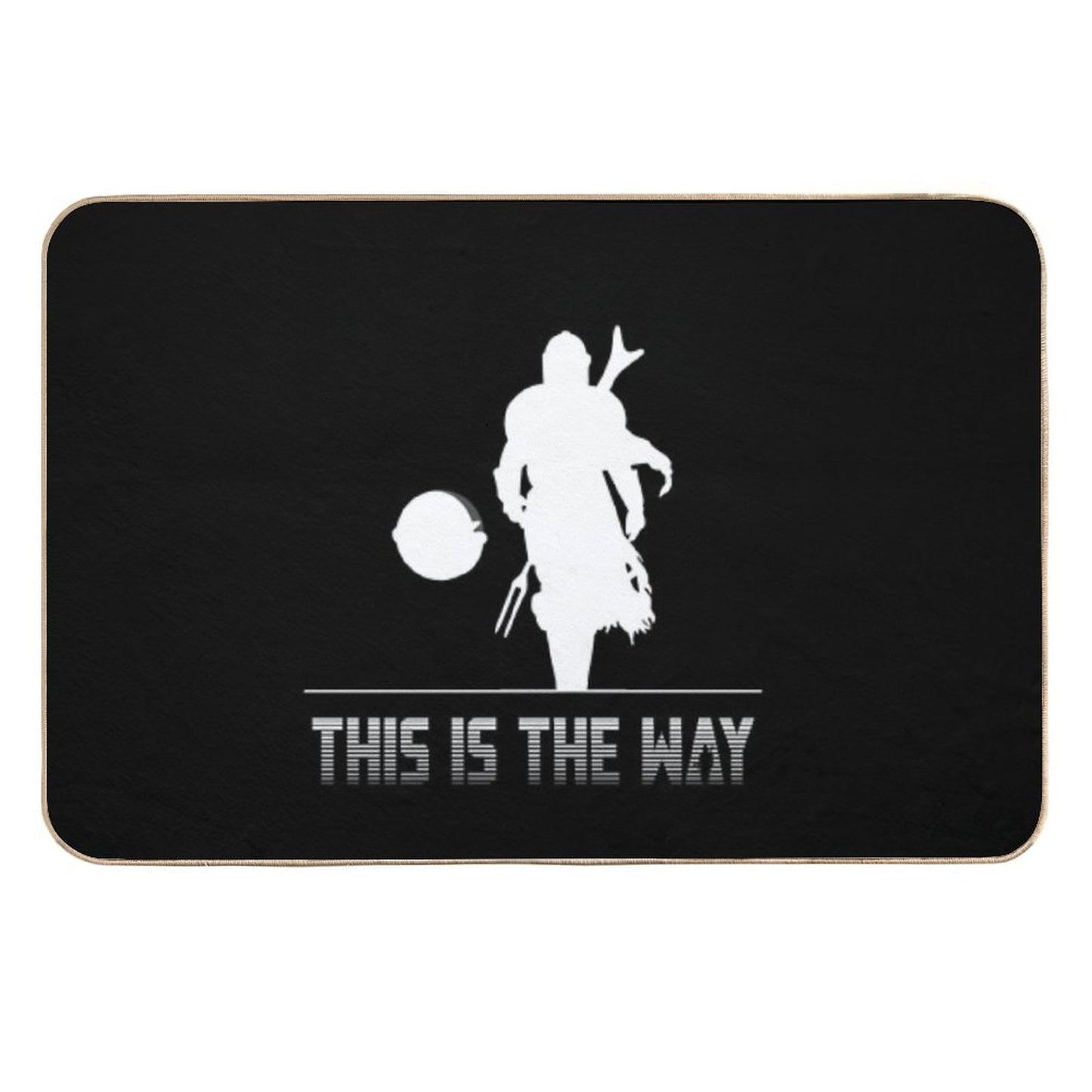 Mando Silhouette This Is The Way  Stain-Proof Bath Mat