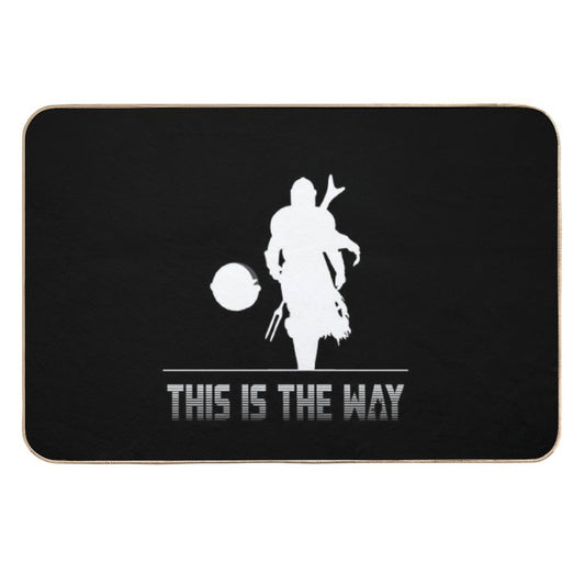 Mando Silhouette This Is The Way  Stain-Proof Bath Mat