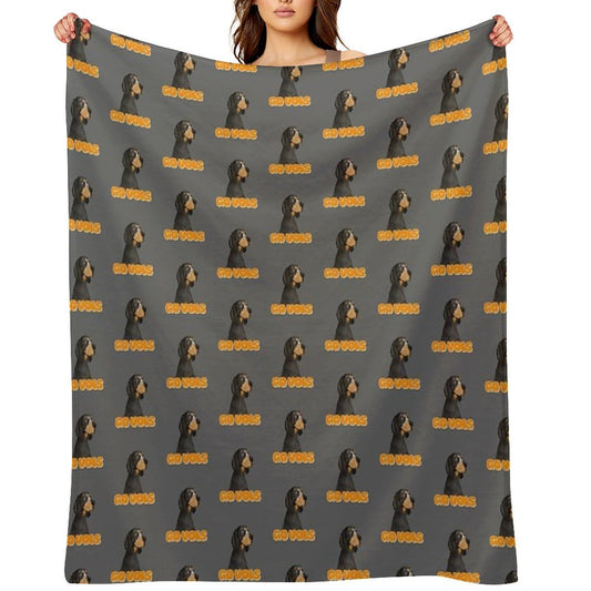 Smokey Dog Drawing Quick-dry Throw Blanket