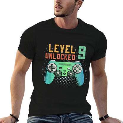 Level 9 Unlocked 9th Birthday Gamer Gifts 9 Year Old Boys  Classic T-Shirt