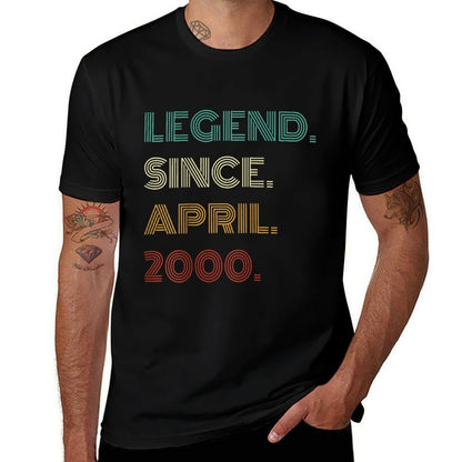 25 Years Old Legend Since April 2000 25th Birthday Comfortable T-Shirt