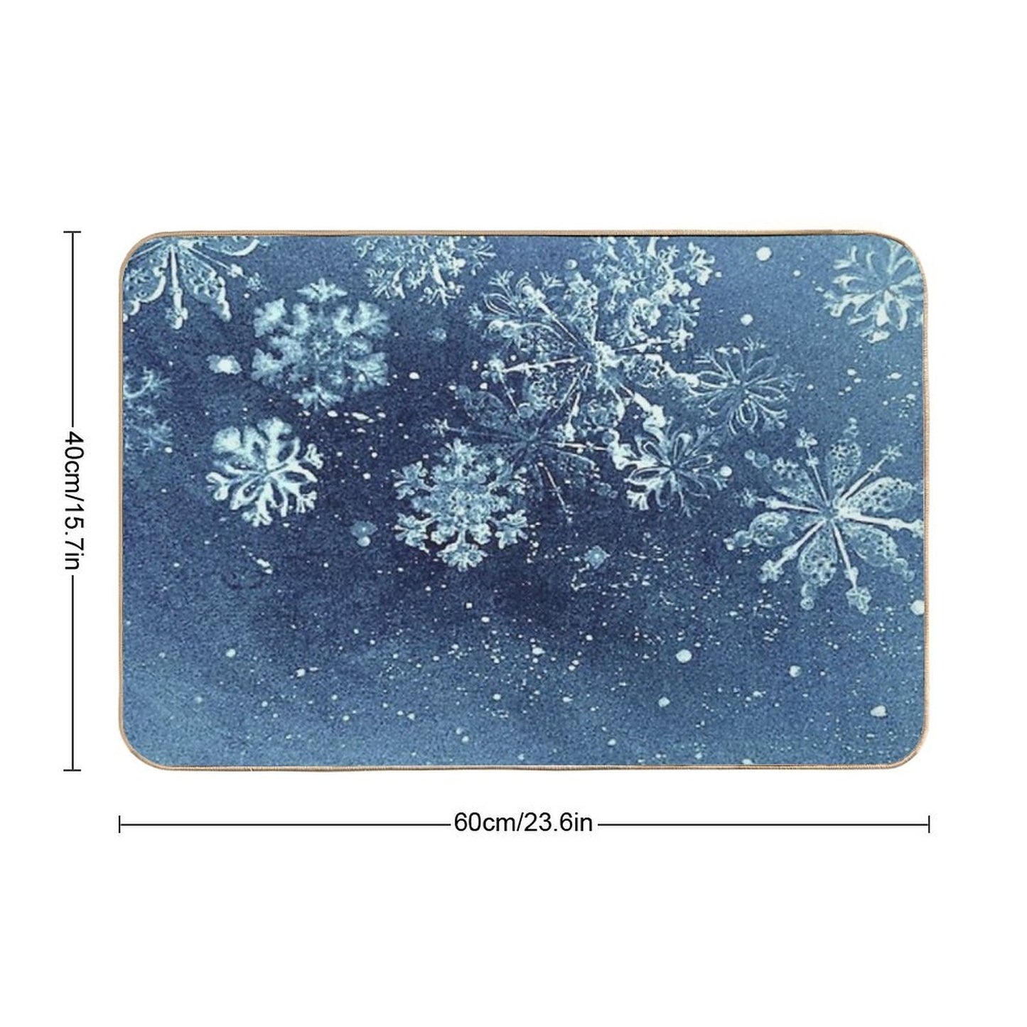 Falling Snowflakes  Repositionable Bath Mat