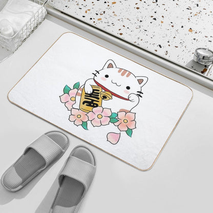 Lucky Cat  Easy Maintenance Bath Mat