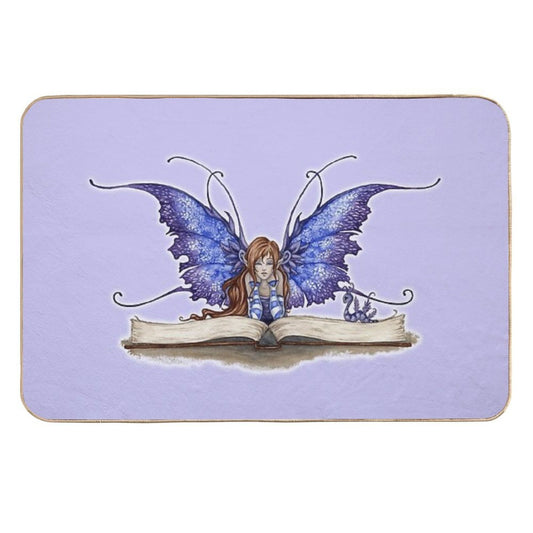 Bookworm Book Fairy  Non-Slip Bath Mat