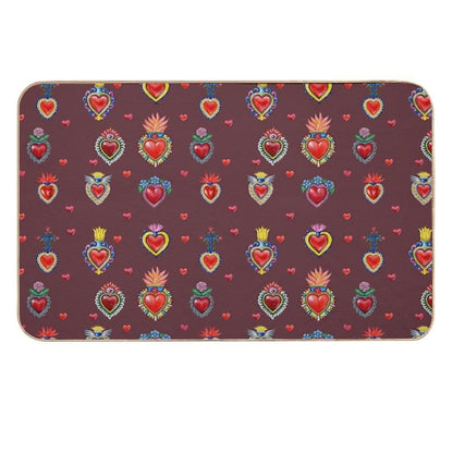 Mexican Sacred Hearts  Multi-Purpose Bath Mat