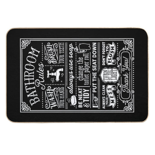 Bathroom Rules  Long-Lasting Bath Mat