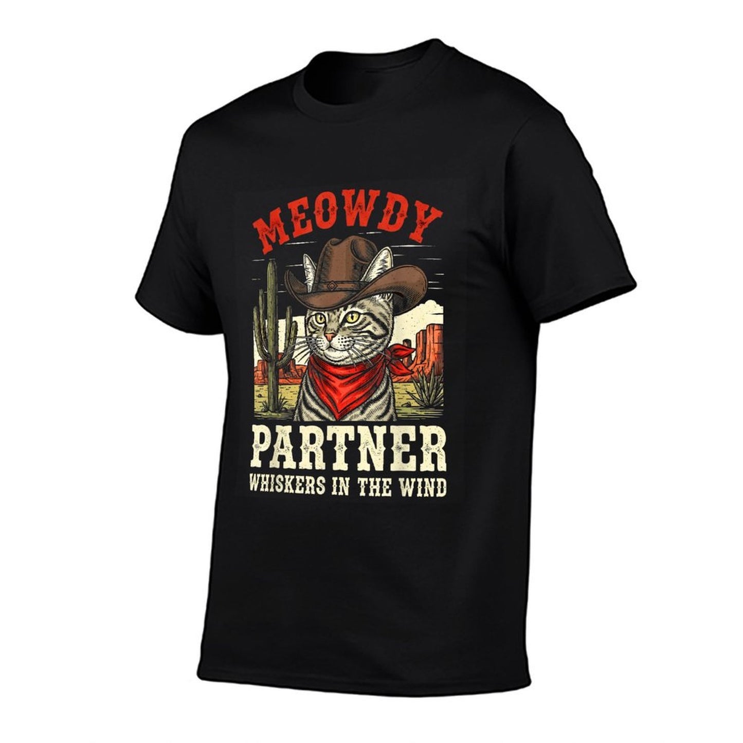 Meowdy Partner Cowboy Cat Funny Cowboy Meme  Classic T-Shirt