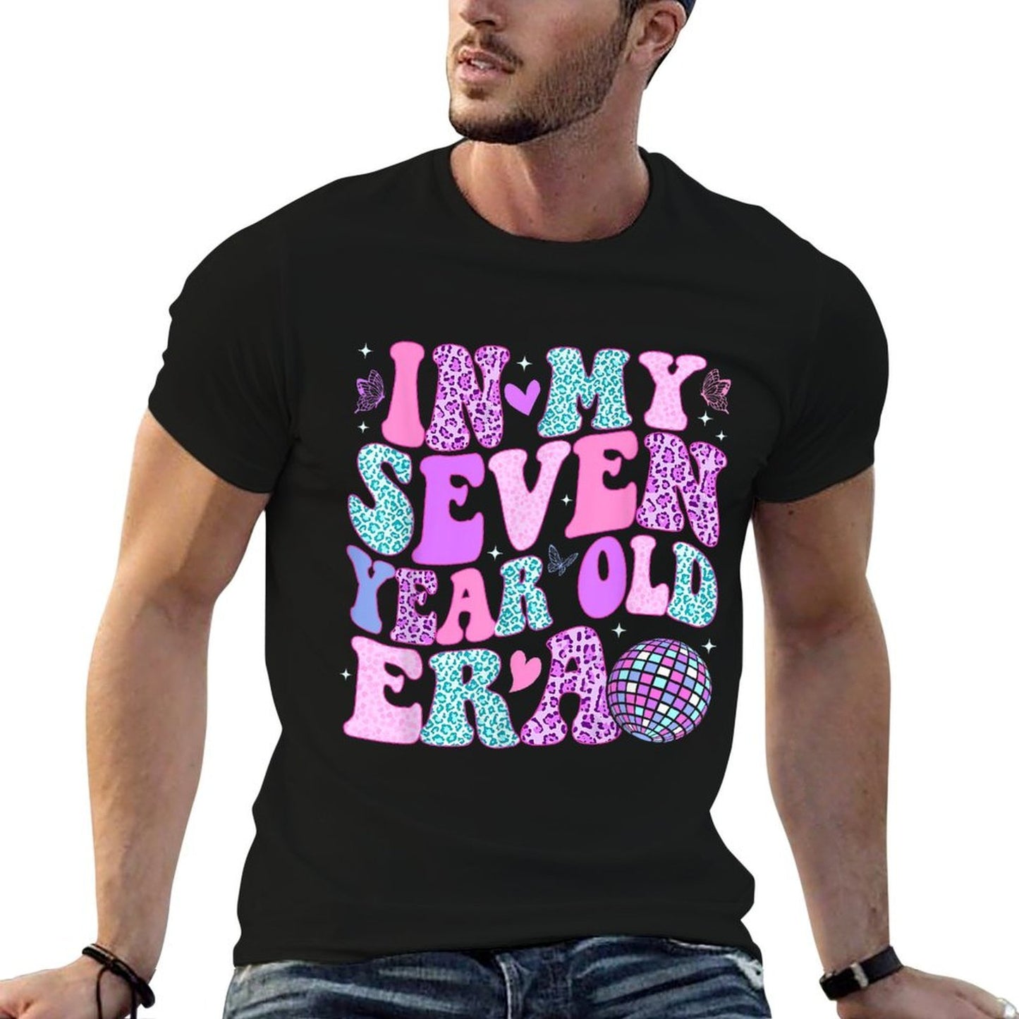In My Seven Year Old Era Girl Boy 7th Birthday 7 Year Old Comfortable T-Shirt